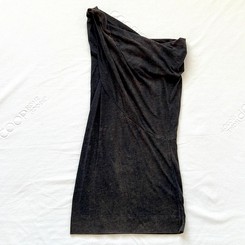 All Saints One Shoulder Gray Dress
